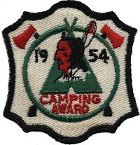 1954 Many Point Camping Award - Scan from Mr. Steve Young.  Thank you!