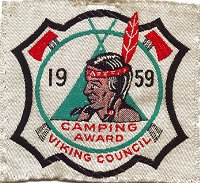 1959 Many Point Camping Award - Patch from Mr. Steve Young - Thank you!