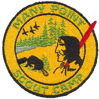 6" Jacket Patch with Protruding Feather - Scan by Nick Spencer-Berger.  Image has been touched up to repair frayed edges.  This is a more expensive patch than it's replacement due to the protruding feather and the extra thread color.